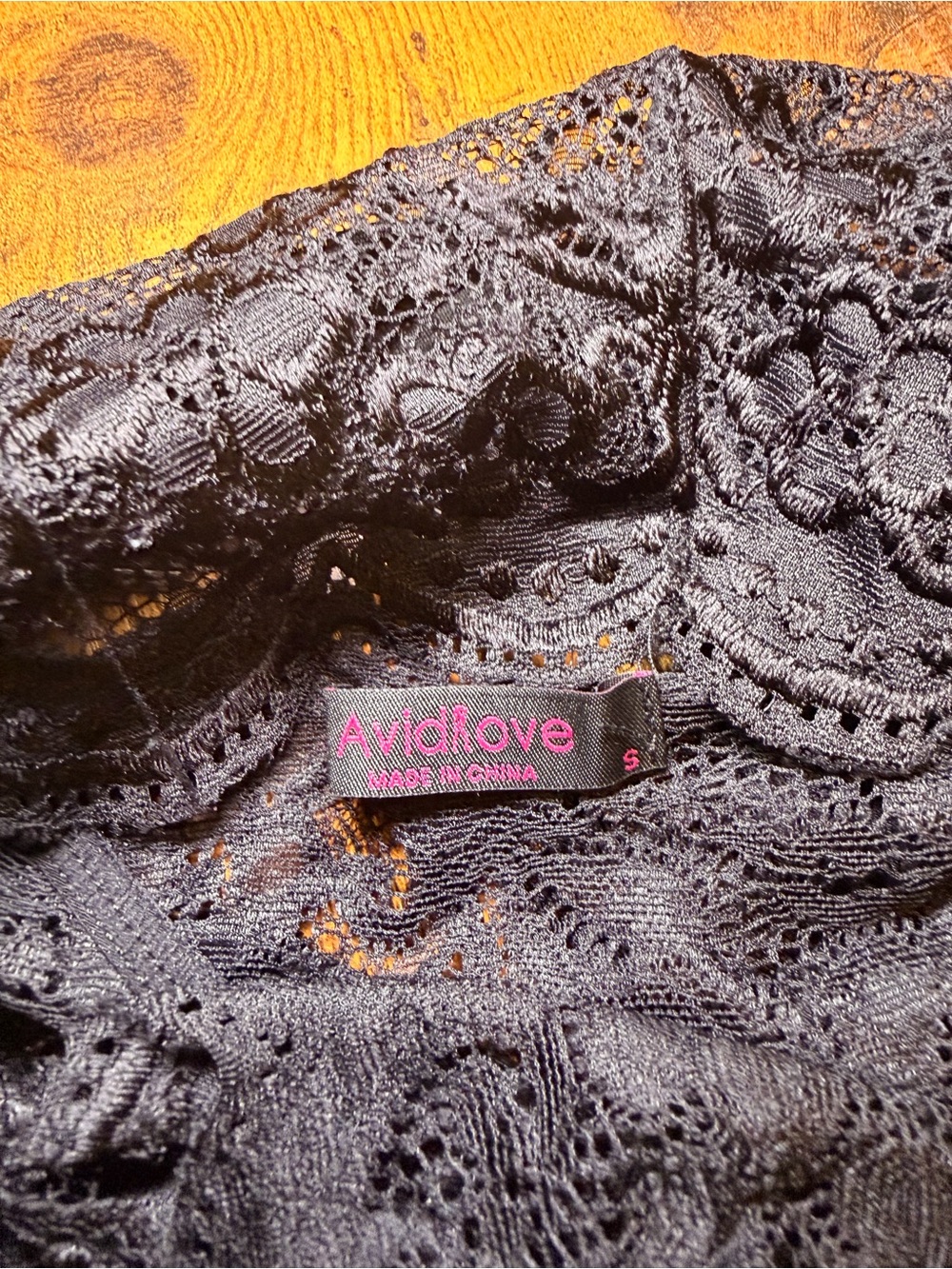 Black Floral Sheer Lace Bodysuit Size S Whimsigoth Y2K Dark Fairy Grunge - Picture 8 of 10